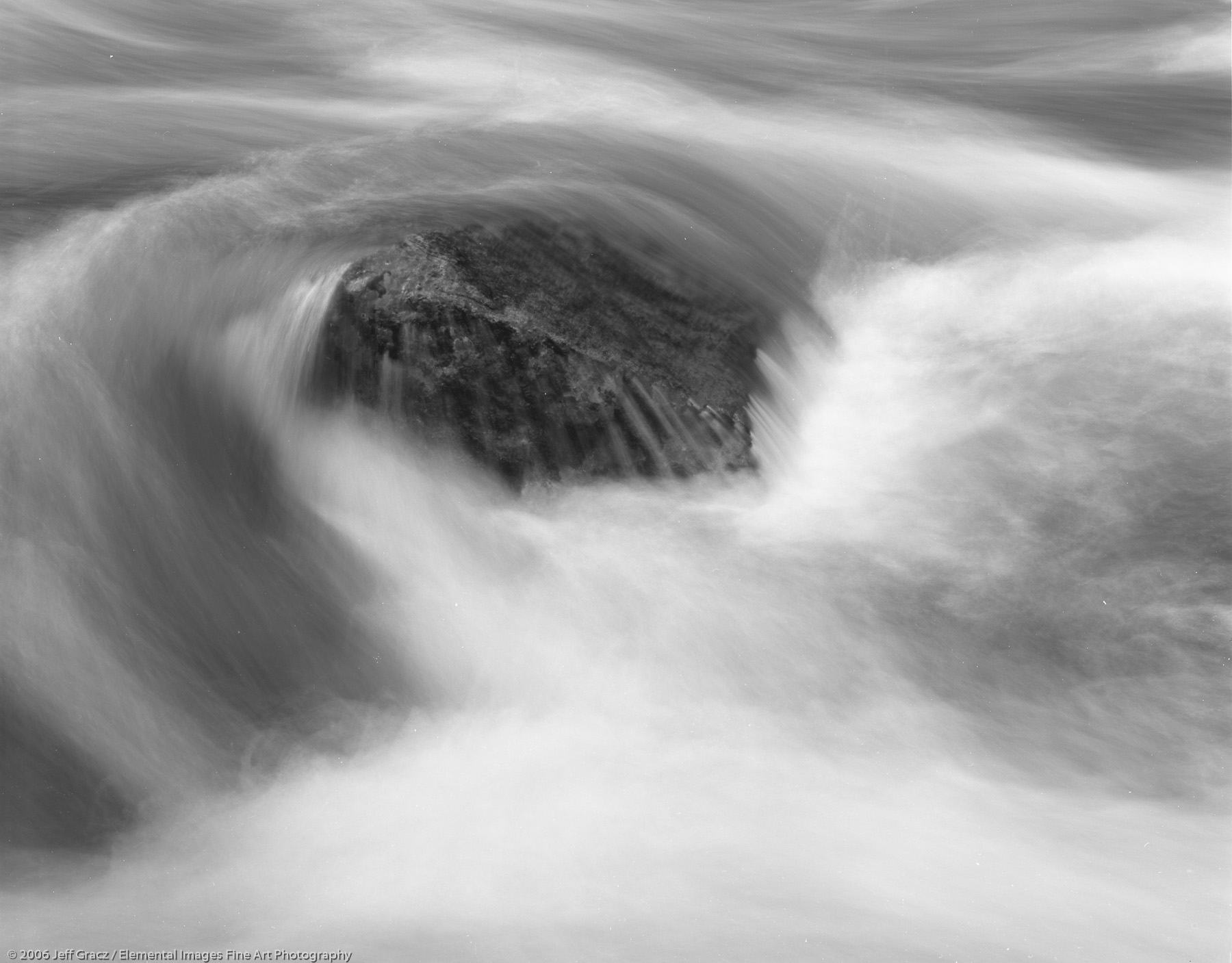 rock and flowing river | umatilla national forest | OR | usa - © © 2006 Jeff Gracz / Elemental Images Fine Art Photography - All Rights Reserved Worldwide