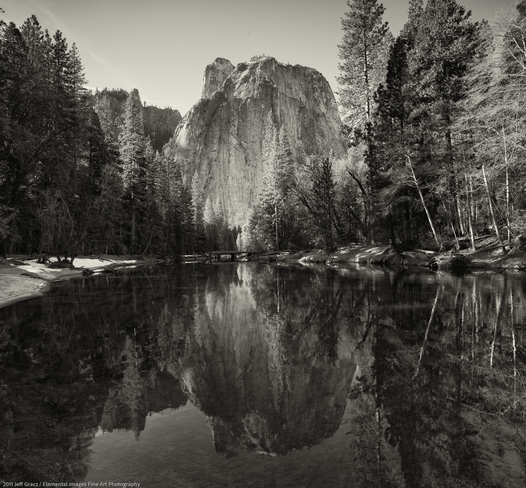Catherdral Rocks and Merced River | Yosemite National Park | CA | USA - © 2011 Jeff Gracz / Elemental Images Fine Art Photography - All Rights Reserved Worldwide