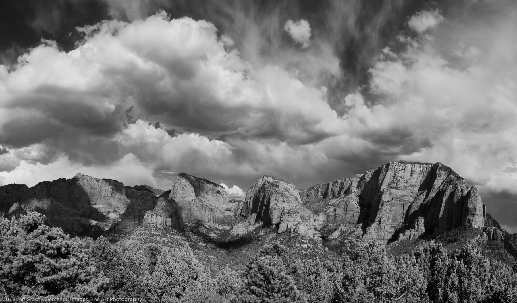Clouds over the Kolob Canyons | Zion National Park | UT | USA - © 2012 Jeff Gracz / Elemental Images Fine Art Photography - All Rights Reserved Worldwide