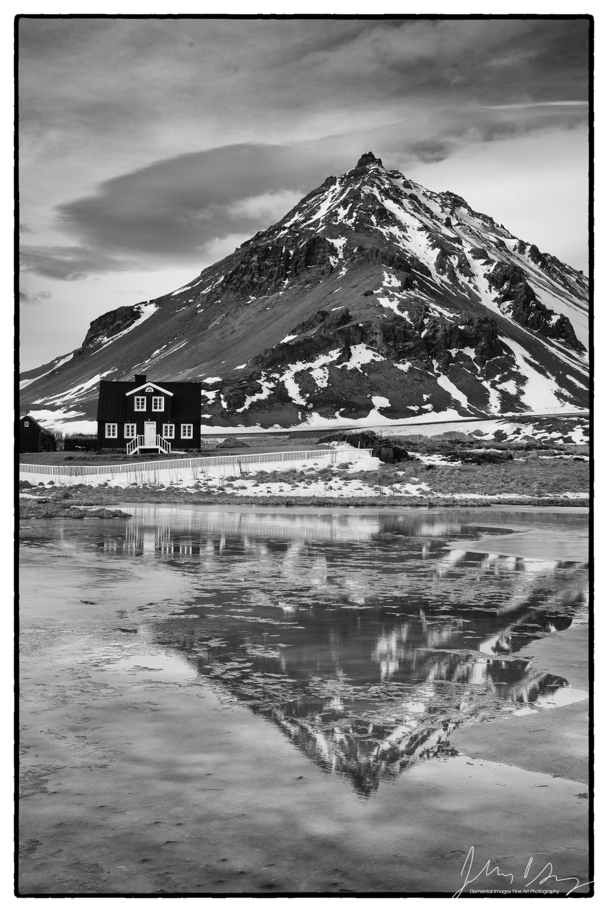 Iceland in Monochrome | Arnarstapi |  | Iceland - © 2024 Elemental Images Fine Art Photography - All Rights Reserved Worldwide