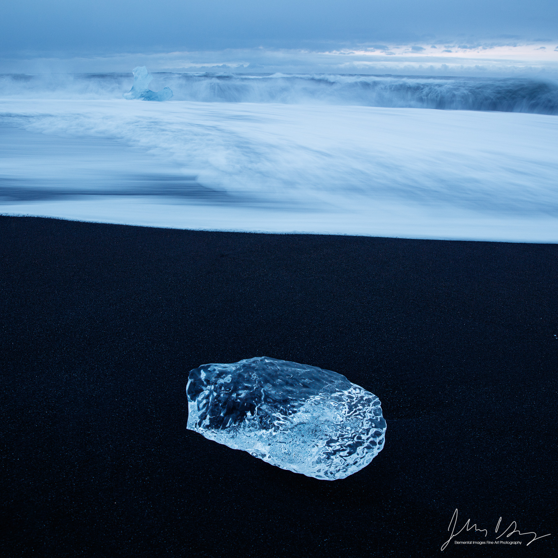 Ice and Surf #7 | Vatnajökull National Park |  | Iceland - © 2024 Elemental Images Fine Art Photography - All Rights Reserved Worldwide