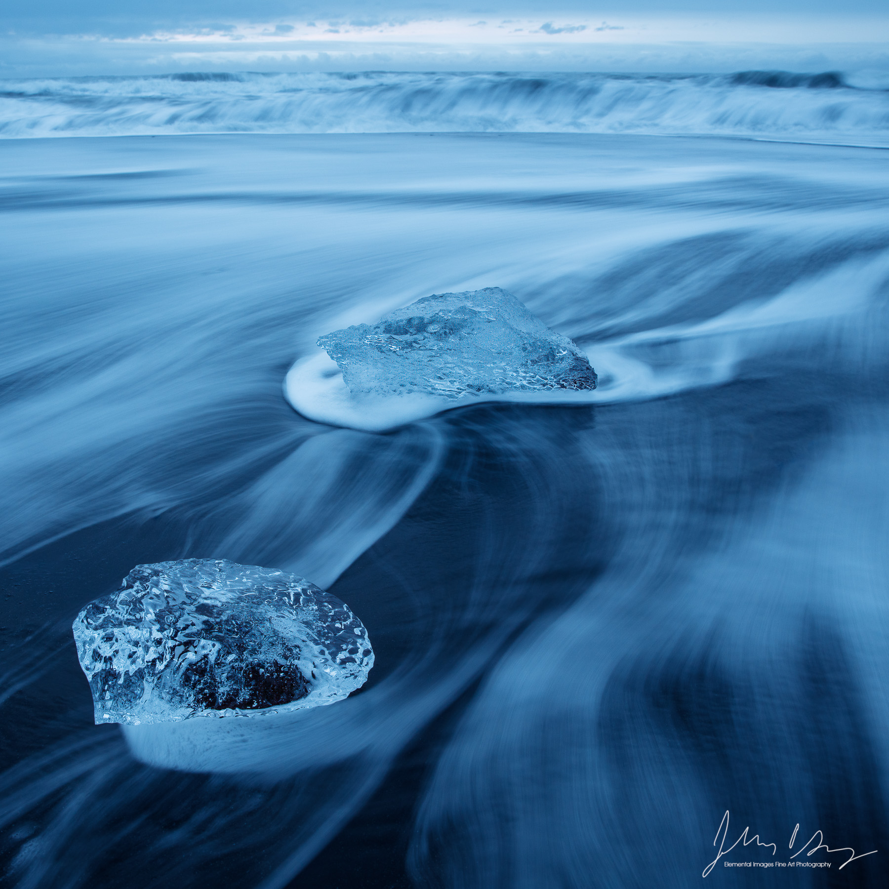 Ice and Surf #11 | Vatnajökull National Park |  | Iceland - © 2024 Elemental Images Fine Art Photography - All Rights Reserved Worldwide
