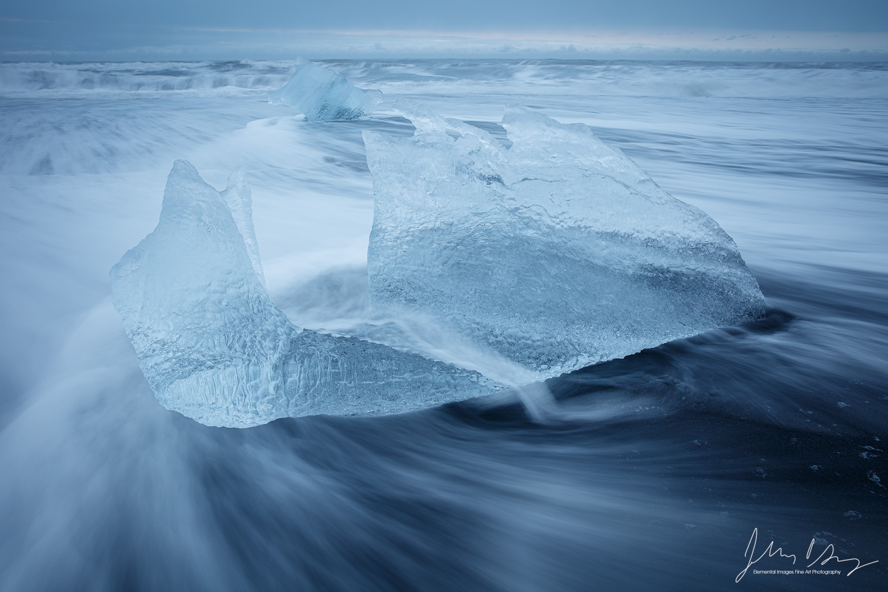 Ice and Surf #17 | Vatnajökull National Park |  | Iceland - © 2024 Elemental Images Fine Art Photography - All Rights Reserved Worldwide