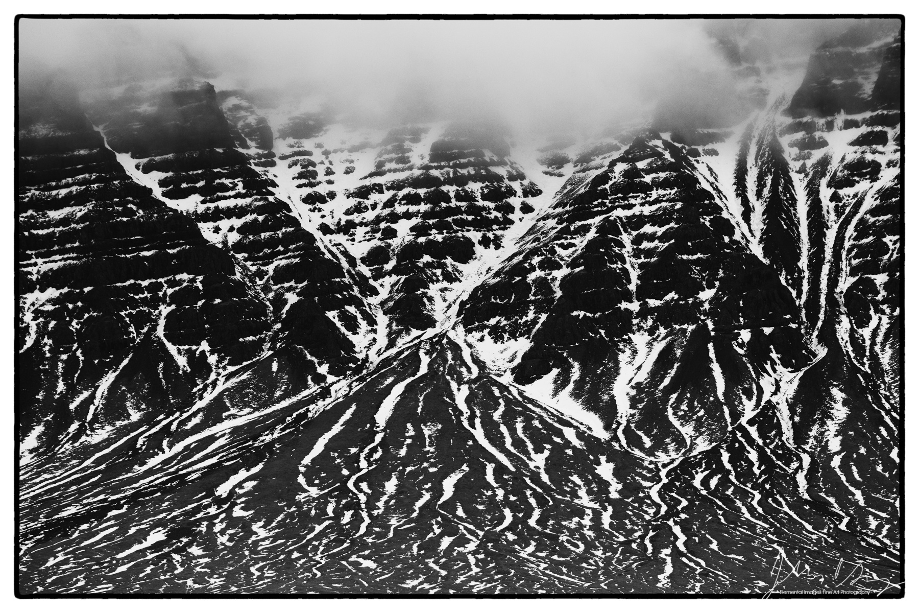 Mountain snow pattern | Snæfelsness Peninsula |  | Iceland - © 2024 Elemental Images Fine Art Photography - All Rights Reserved Worldwide