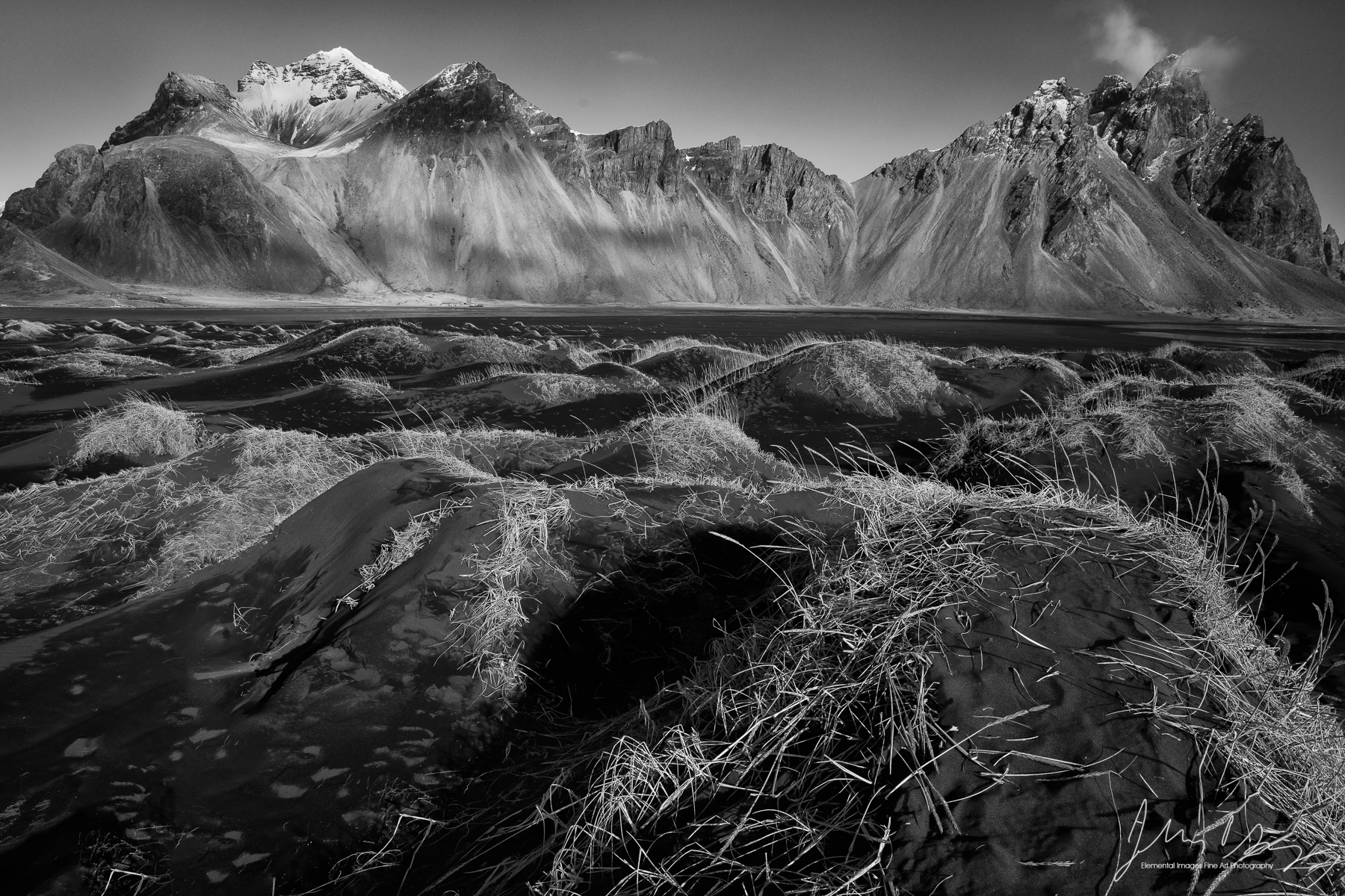 Vesturhorn with hillocks | Stokksnes Peninsula |  | Iceland - © 2024 Elemental Images Fine Art Photography - All Rights Reserved Worldwide