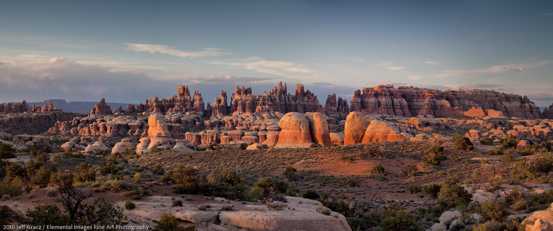 The Needles from Butler Flat | Canyonlands National Park | UT | USA - © 2010 Jeff Gracz / Elemental Images Fine Art Photography - All Rights Reserved Worldwide