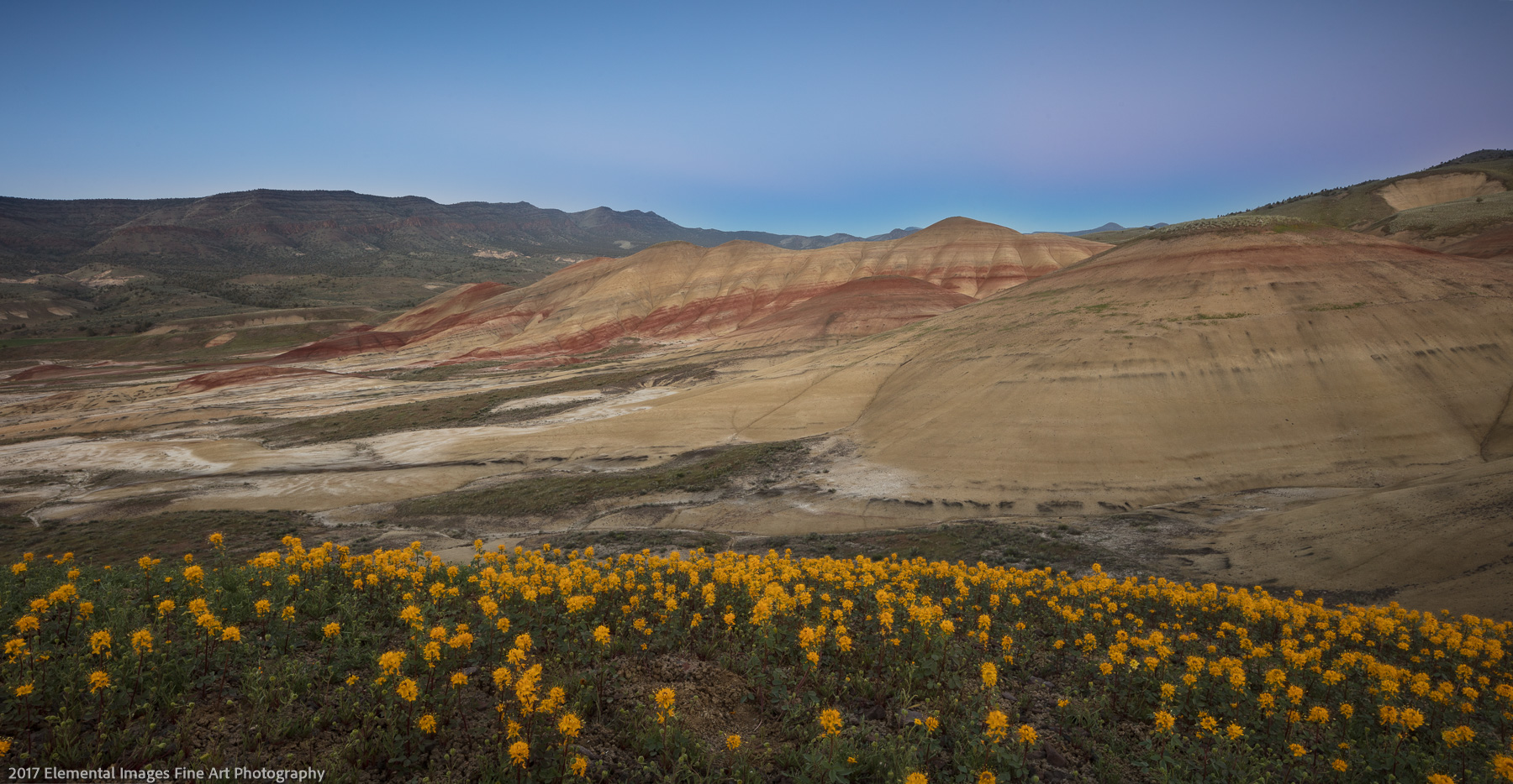 Last Light on the Painted Hills | John Day Fossil Beds National Monument | OR | USA - © 2017 Elemental Images Fine Art Photography - All Rights Reserved Worldwide